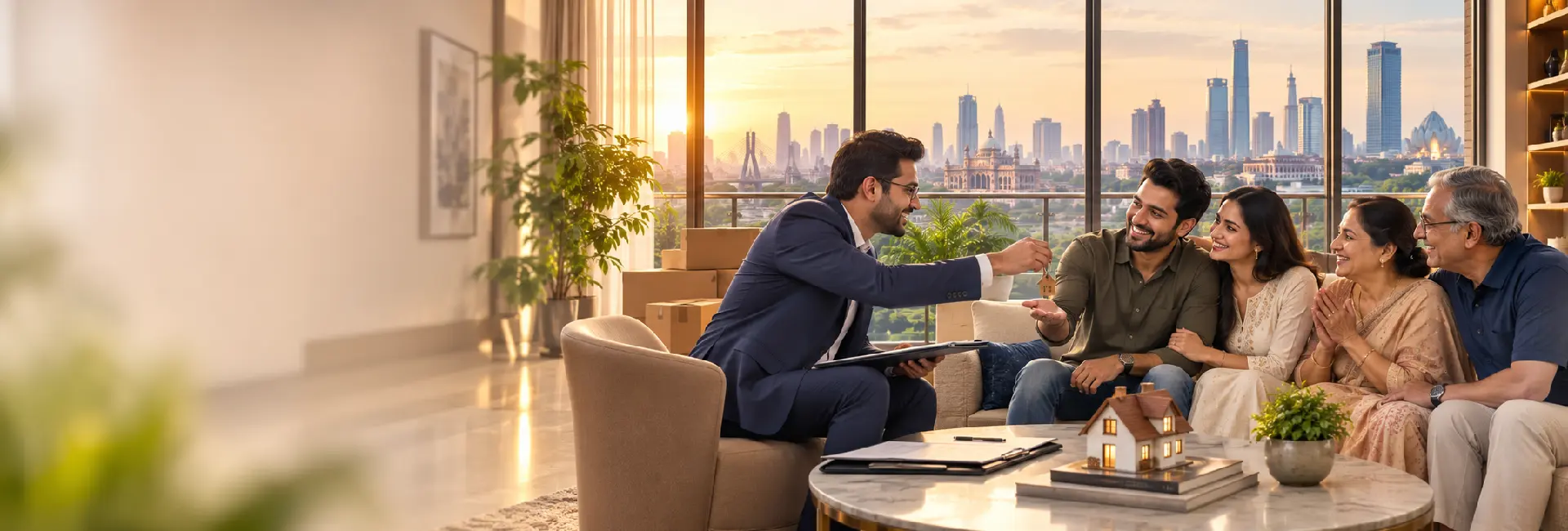 Couple reviewing loan options online with LJ Consultancy's North India reach