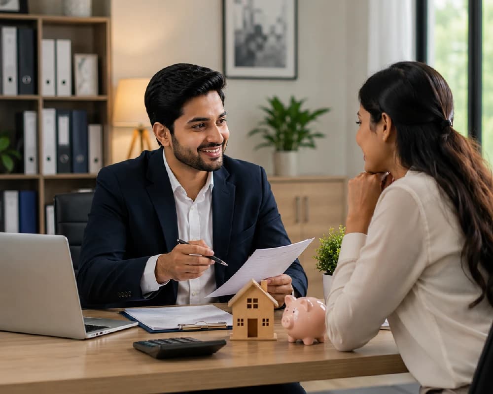 LJ Consultancy advisor consulting a client on a home loan